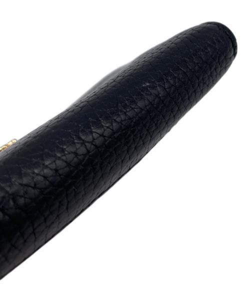 TORY BURCH（トリーバーチ）TORY BURCH (トリーバーチ) Carter Medium Flap Wallet(カーターメディアムフラップウォレット）3つ折り財布 ブラックの古着・服飾アイテム