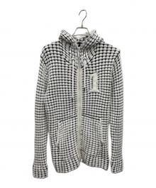 1PIU1UGUALE3 RELAX（ウノピゥウノウグァーレトレ リラックス）の古着「1ロゴビッグワッフルジップパーカー」｜ホワイト