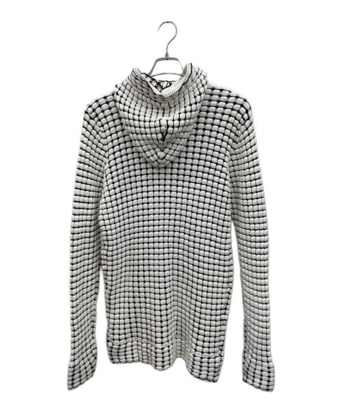 1PIU1UGUALE3 RELAX（ウノピゥウノウグァーレトレ リラックス）1PIU1UGUALE3 RELAX (ウノピゥウノウグァーレトレ リラックス) 1ロゴビッグワッフルジップパーカー ホワイト サイズ:XLの古着・服飾アイテム