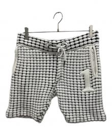 1piu1uguale3（ウノピュウノウグァーレトレ）の古着「1ロゴビッグワッフルハーフパンツ」｜ホワイト