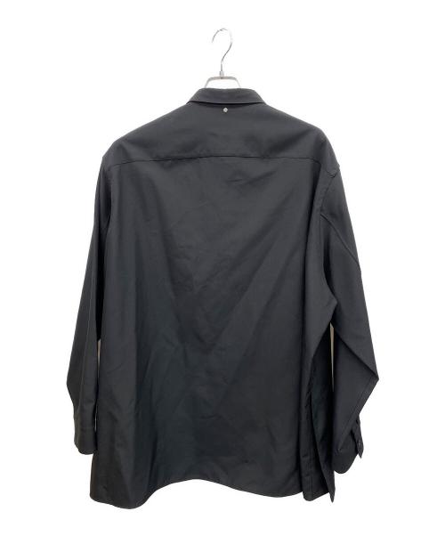 OVER ALL MASTER CLOTH（オーバーオールマスタークロス）OVER ALL MASTER CLOTH (オーバーオールマスタークロス) Apology Shirtサイドスリット長袖シャツ ブラック サイズ:MEDIUMの古着・服飾アイテム