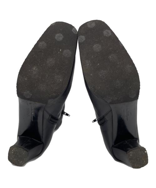 Salvatore Ferragamo（サルヴァトーレ フェラガモ）Salvatore Ferragamo (サルヴァトーレ フェラガモ) サイドジップブーツ ブラック サイズ:5　1/2の古着・服飾アイテム