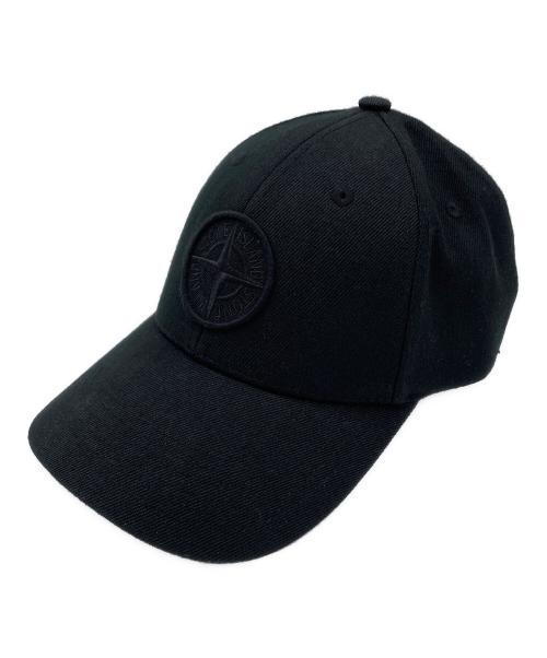 STONE ISLAND（ストーンアイランド）STONE ISLAND (ストーンアイランド) ベースボールキャップ ブラックの古着・服飾アイテム