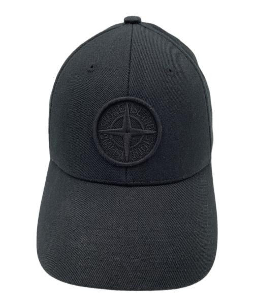 STONE ISLAND（ストーンアイランド）STONE ISLAND (ストーンアイランド) ベースボールキャップ ブラックの古着・服飾アイテム