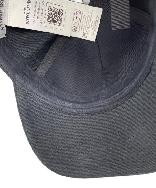 STONE ISLAND（ストーンアイランド）STONE ISLAND (ストーンアイランド) ベースボールキャップ ブラックの古着・服飾アイテム