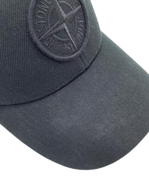 STONE ISLAND（ストーンアイランド）STONE ISLAND (ストーンアイランド) ベースボールキャップ ブラックの古着・服飾アイテム