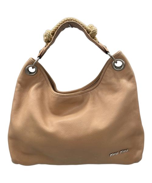 MIU MIU（ミュウミュウ）MIU MIU (ミュウミュウ) トートバッグ ベージュの古着・服飾アイテム