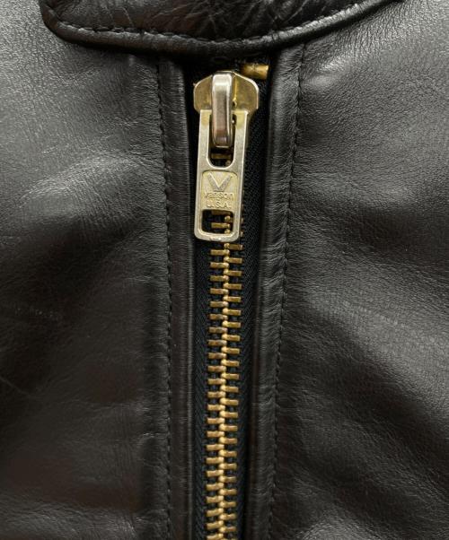 VANSON（バンソン）VANSON (バンソン) シングルライダースジャケット ブラック サイズ:38の古着・服飾アイテム
