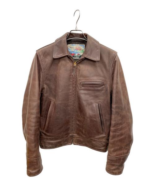 Aero LEATHER（エアロレザー）Aero LEATHER (エアロレザー) レザージャケット ブラウン サイズ:34の古着・服飾アイテム
