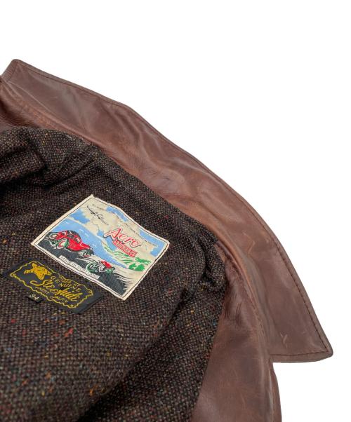 Aero LEATHER（エアロレザー）Aero LEATHER (エアロレザー) レザージャケット ブラウン サイズ:34の古着・服飾アイテム