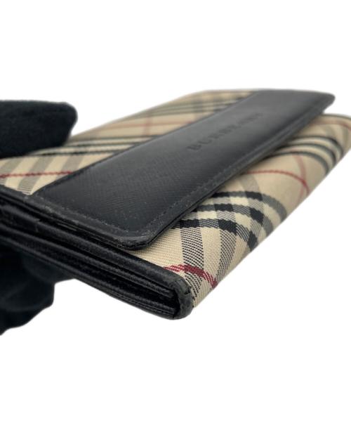 BURBERRY（バーバリー）BURBERRY (バーバリー) 2つ折り財布 ベージュ×ブラックの古着・服飾アイテム