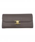 CELINEセリーヌ）の古着「ラージウォレットトリオンフ 　シャイニーカーフスキン」