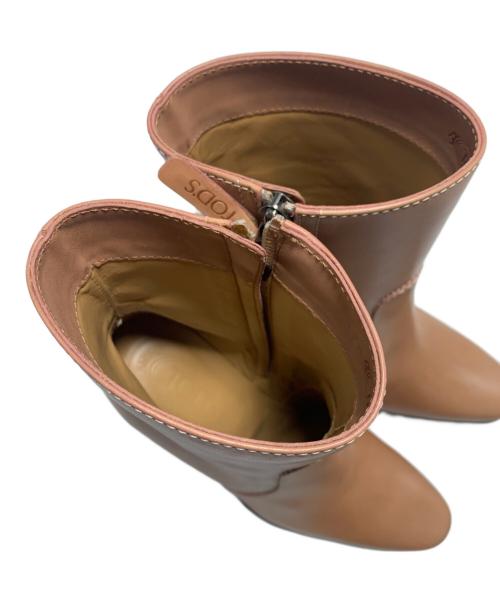 TOD'S（トッズ）TOD'S (トッズ) サイドジップブーツ ブラウン サイズ:37　1/2の古着・服飾アイテム