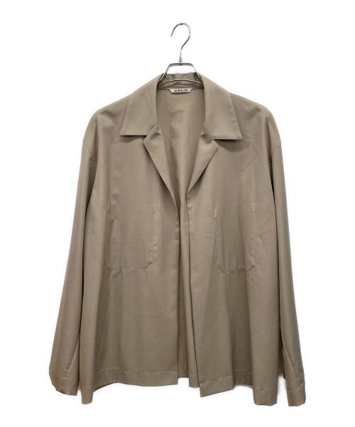 AURALEE（オーラリー）AURALEE (オーラリー) WOOL SILK TROPICAL SHIRTS JACKET（ウールシルクトロピカルシャツジャケット） ブラウン サイズ:5の古着・服飾アイテム
