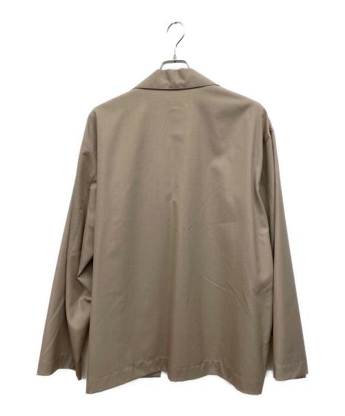 AURALEE（オーラリー）AURALEE (オーラリー) WOOL SILK TROPICAL SHIRTS JACKET（ウールシルクトロピカルシャツジャケット） ブラウン サイズ:5の古着・服飾アイテム