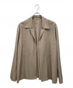 AURALEEオーラリー）の古着「WOOL SILK TROPICAL SHIRTS JACKET（ウールシルクトロピカルシャツジャケット）」｜ブラウン