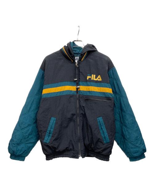 FILA（フィラ）FILA (フィラ) ナイロンジャケット ブラック サイズ:Lの古着・服飾アイテム