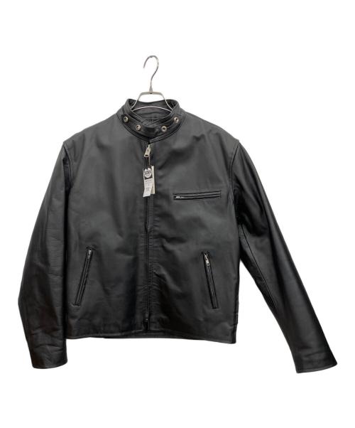HORN WORKS（ホーンワークス）HORN WORKS (ホーンワークス) レザージャケット ブラック サイズ:Lの古着・服飾アイテム