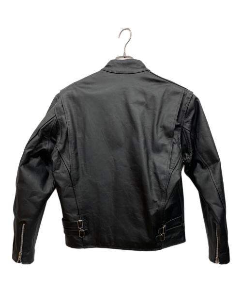 HORN WORKS（ホーンワークス）HORN WORKS (ホーンワークス) レザージャケット ブラック サイズ:Lの古着・服飾アイテム