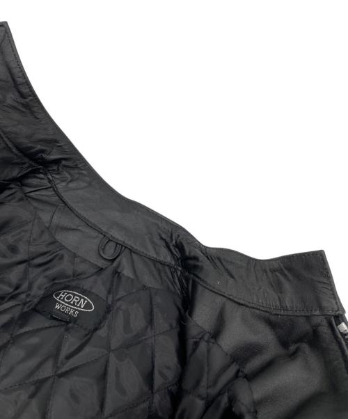 HORN WORKS（ホーンワークス）HORN WORKS (ホーンワークス) レザージャケット ブラック サイズ:Lの古着・服飾アイテム