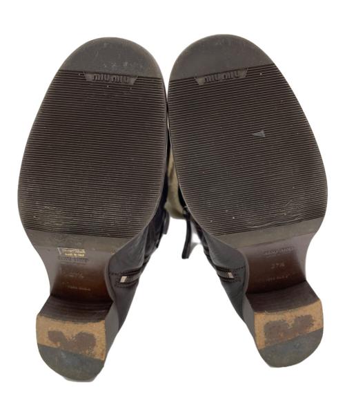 MIU MIU（ミュウミュウ）MIU MIU (ミュウミュウ) ロングブーツ ブラウン サイズ:37　1/2の古着・服飾アイテム