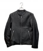 LIDnMリドム）の古着「シングルライダースジャケット」｜ブラック
