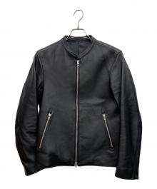 LIDnM（リドム）の古着「シングルライダースジャケット」｜ブラック