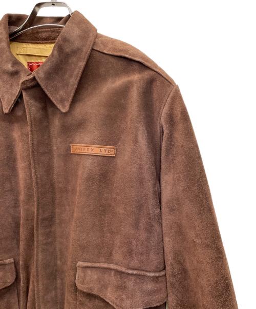 AVIREX（アヴィレックス）AVIREX (アヴィレックス) レザージャケット ブラウン サイズ:Mの古着・服飾アイテム