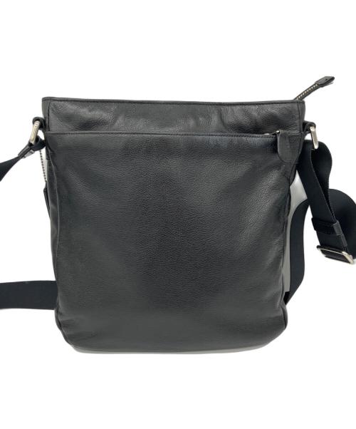 COACH（コーチ）COACH (コーチ) レザーショルダーバッグ ブラックの古着・服飾アイテム