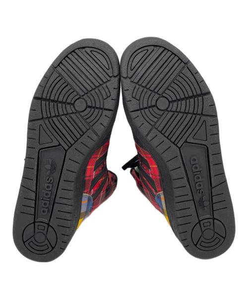 adidas（アディダス）adidas (アディダス) JEREMY SCOTT (ジェレミー スコット) インスティンクト ハイ タータンチェック レッド×ブラック サイズ:27.5㎝の古着・服飾アイテム