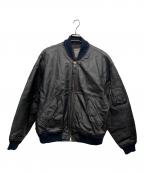 KANSAIMANカンサイマン）の古着「立体バックロゴMA-1ジャケット」｜ブラック