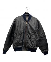 KANSAIMAN（カンサイマン）の古着「立体バックロゴMA-1ジャケット」｜ブラック