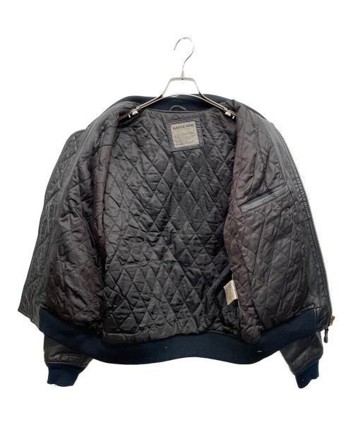 KANSAIMAN（カンサイマン）kansaiman (カンサイマン) 立体バックロゴMA-1ジャケット ブラック サイズ:Fの古着・服飾アイテム