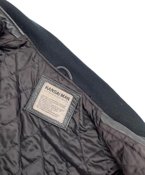 KANSAIMAN（カンサイマン）kansaiman (カンサイマン) 立体バックロゴMA-1ジャケット ブラック サイズ:Fの古着・服飾アイテム