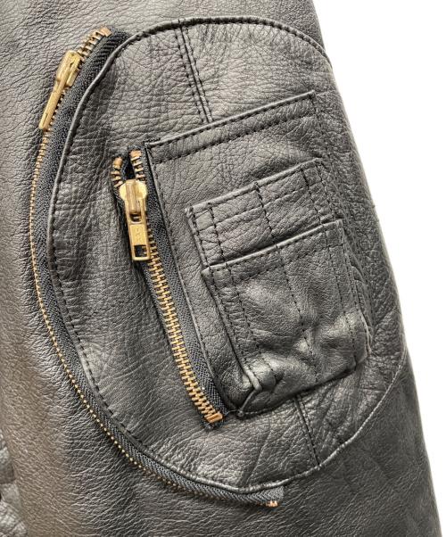 KANSAIMAN（カンサイマン）kansaiman (カンサイマン) 立体バックロゴMA-1ジャケット ブラック サイズ:Fの古着・服飾アイテム