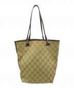 GUCCIグッチ）の古着「ハンドバッグ」｜カーキ×ベージュ
