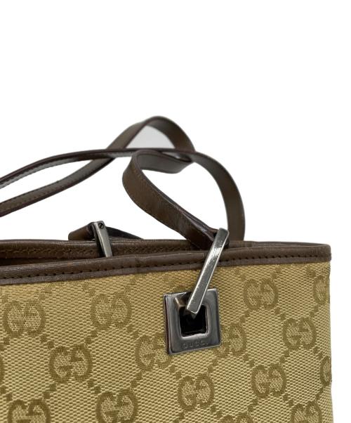 GUCCI（グッチ）GUCCI (グッチ) ハンドバッグ カーキ×ベージュの古着・服飾アイテム