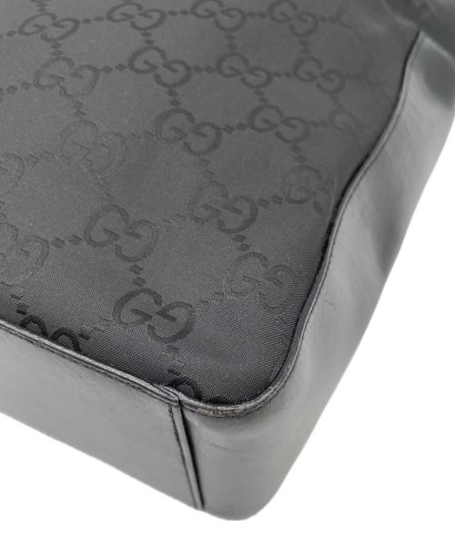 GUCCI（グッチ）GUCCI (グッチ) GGプリント　ハンドバッグ ブラックの古着・服飾アイテム