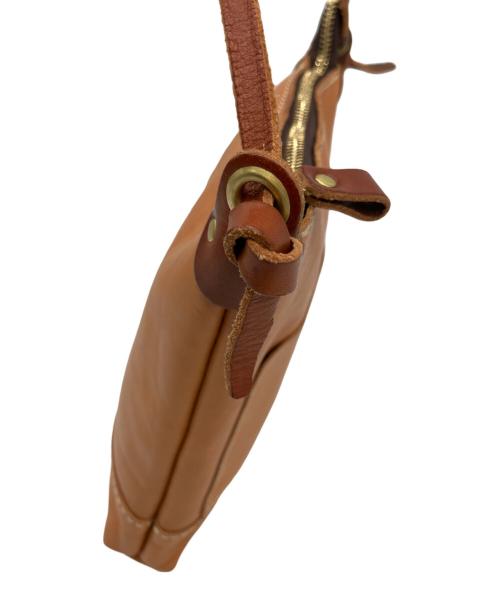 Herz（ヘルツ）Herz (ヘルツ) レザーショルダーバッグ ブラウンの古着・服飾アイテム