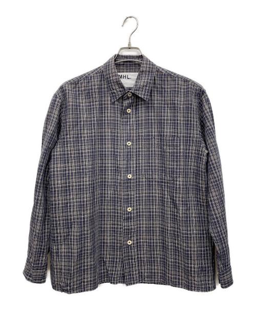 MHL（エムエイチエル）MHL (エムエイチエル) 長袖シャツ ネイビー サイズ:Mの古着・服飾アイテム