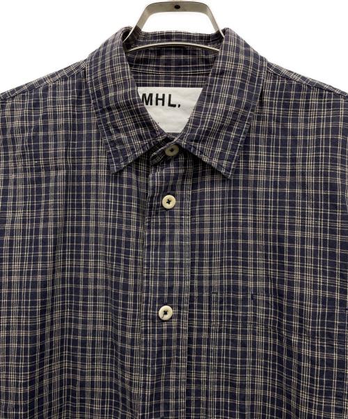 MHL（エムエイチエル）MHL (エムエイチエル) 長袖シャツ ネイビー サイズ:Mの古着・服飾アイテム