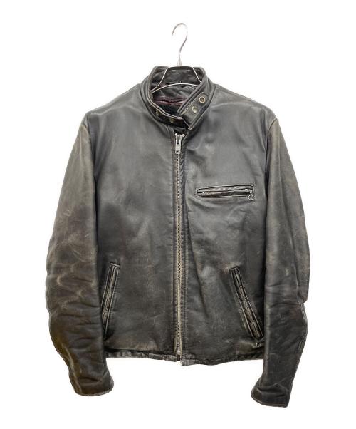 Schott（ショット）Schott (ショット) シングルライダースジャケット ブラック サイズ:40の古着・服飾アイテム