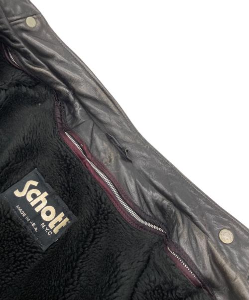 Schott（ショット）Schott (ショット) シングルライダースジャケット ブラック サイズ:40の古着・服飾アイテム
