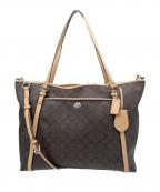 COACHコーチ）の古着「2WAYトートバッグ」｜ブラウン