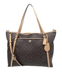 COACH（コーチ）の古着「2WAYトートバッグ」｜ブラウン