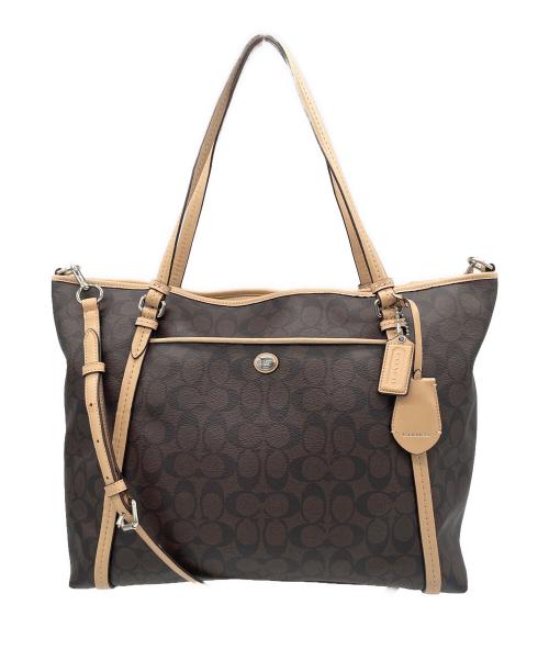 COACH（コーチ）COACH (コーチ) 2WAYトートバッグ ブラウンの古着・服飾アイテム