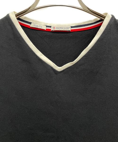 MONCLER（モンクレール）MONCLER (モンクレール) 半袖カットソー ブラック サイズ:Ｌの古着・服飾アイテム