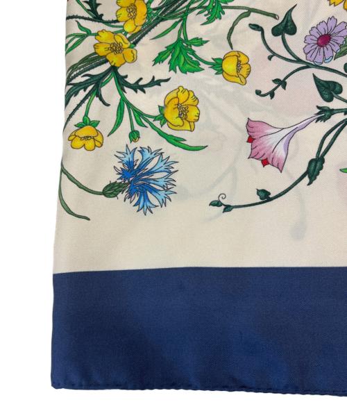 GUCCI（グッチ）GUCCI (グッチ) シルクジップアップフローラルフラワーシャツ ベージュ サイズ:38の古着・服飾アイテム