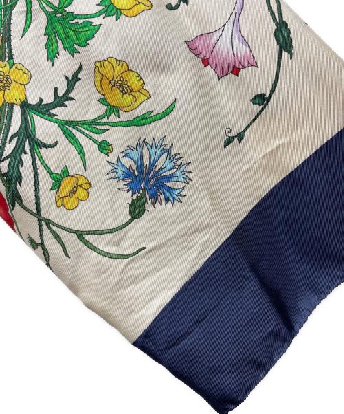 GUCCI（グッチ）GUCCI (グッチ) シルクジップアップフローラルフラワーシャツ ベージュ サイズ:38の古着・服飾アイテム