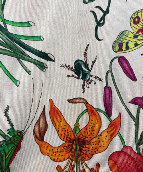 GUCCI（グッチ）GUCCI (グッチ) シルクジップアップフローラルフラワーシャツ ベージュ サイズ:38の古着・服飾アイテム